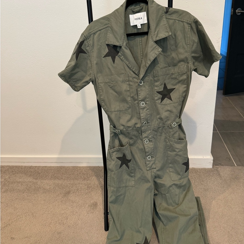 Pistola denim onesie